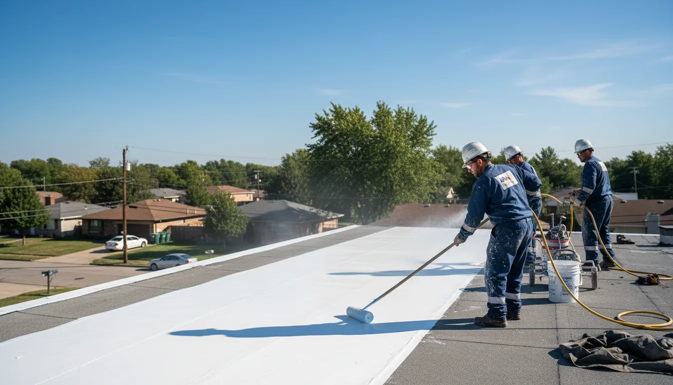 Commercial roof coating in Bloomington, TX near me
